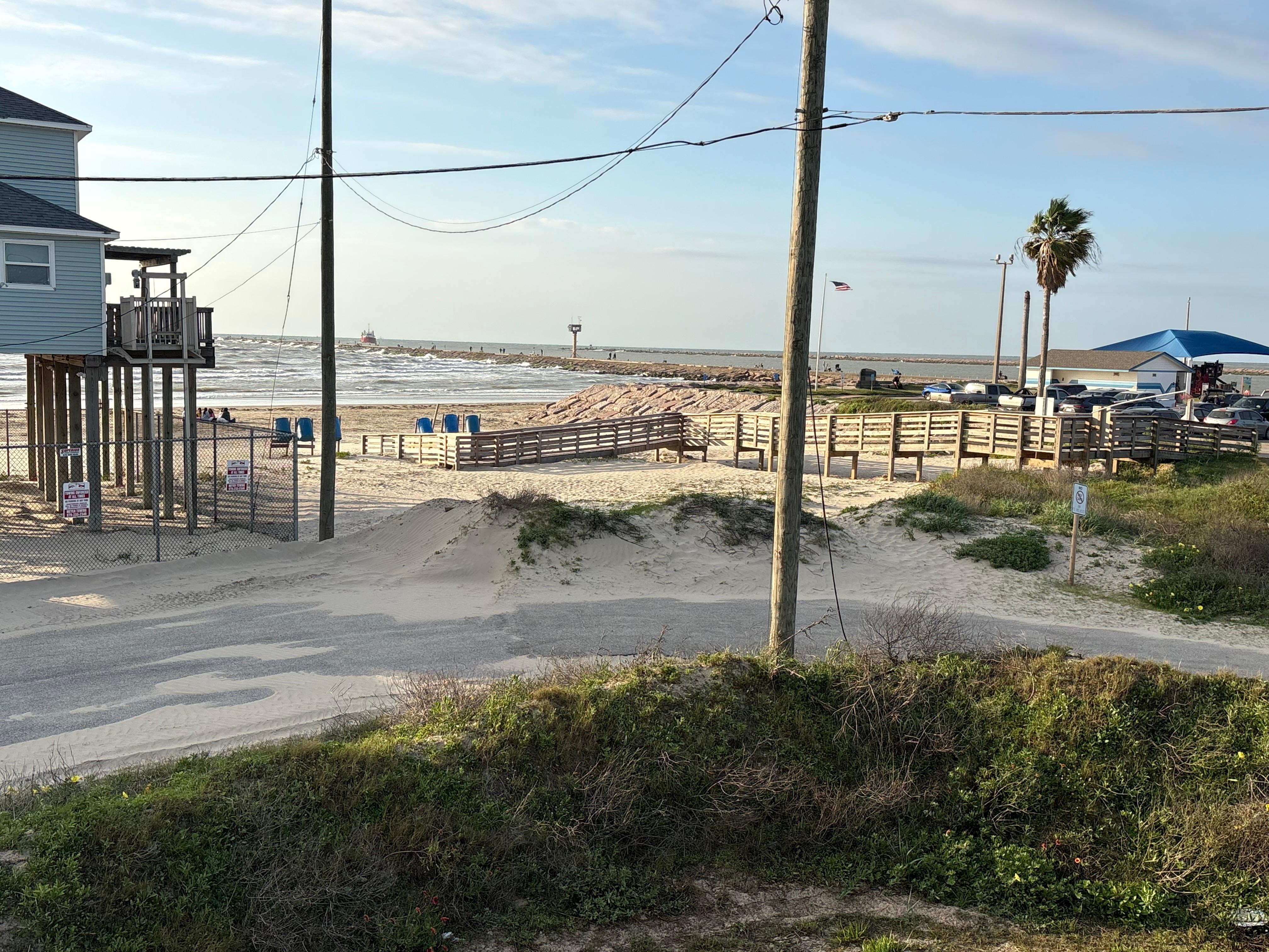 View from patio beach house.