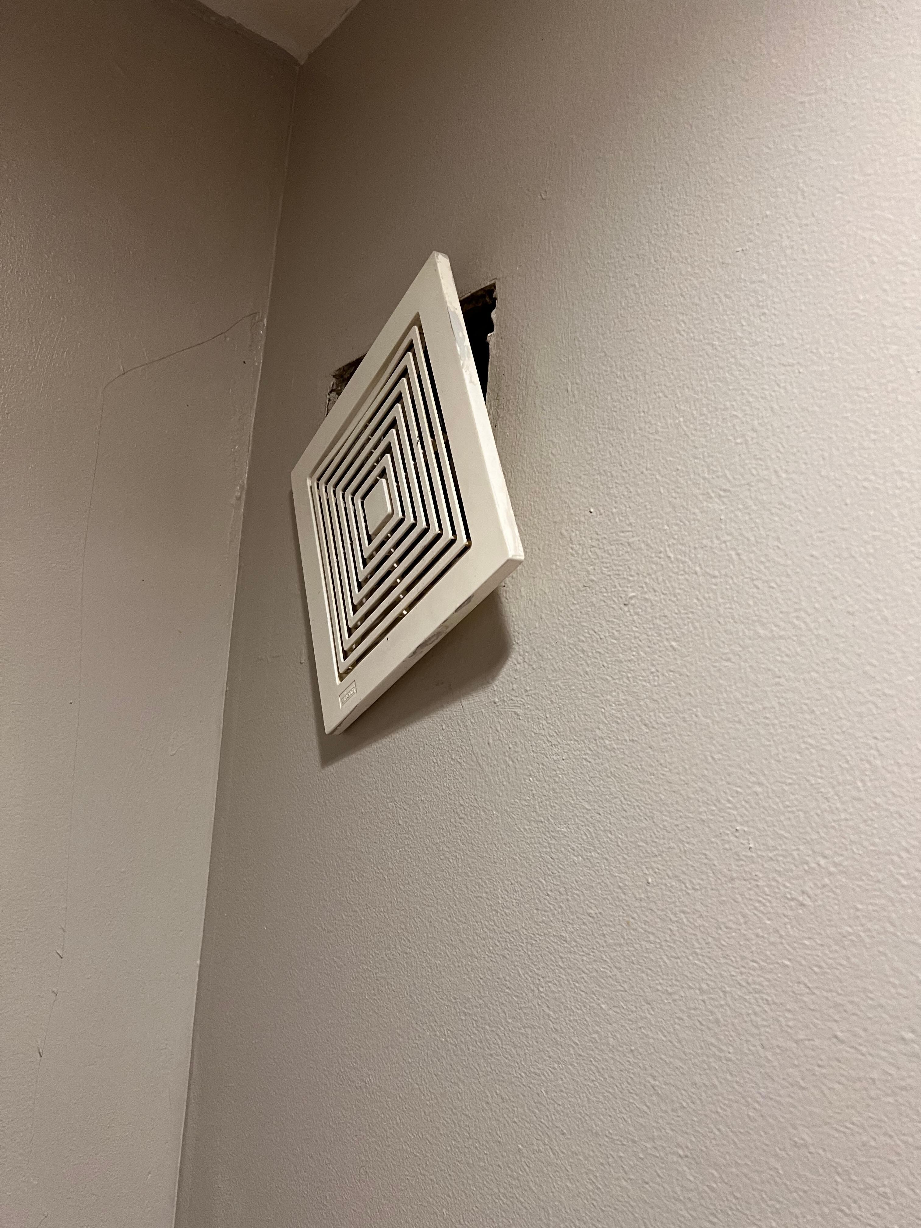 Fan in bathroom