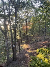 Sunrise from second floor deck.