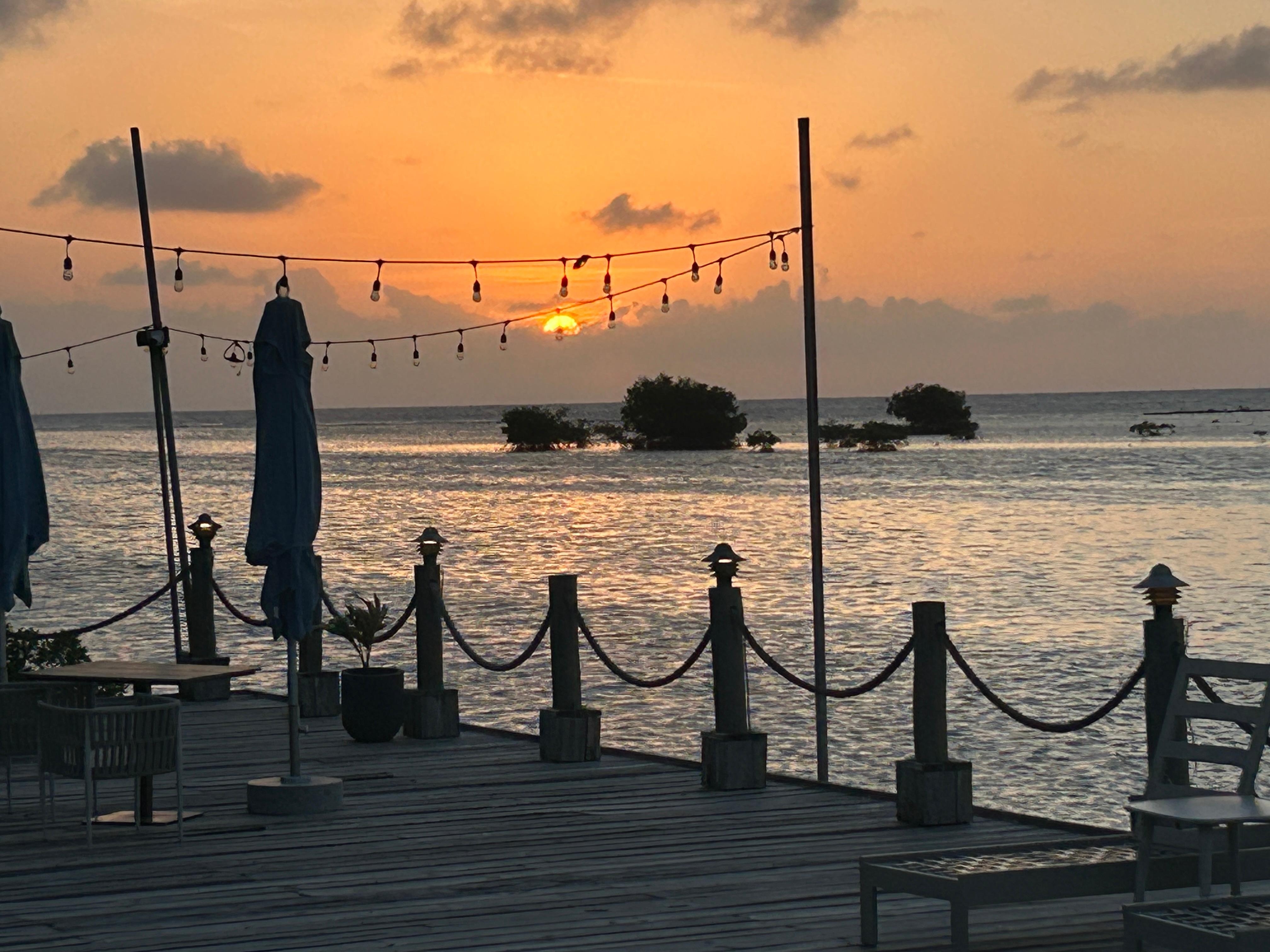 Sunset off the pier