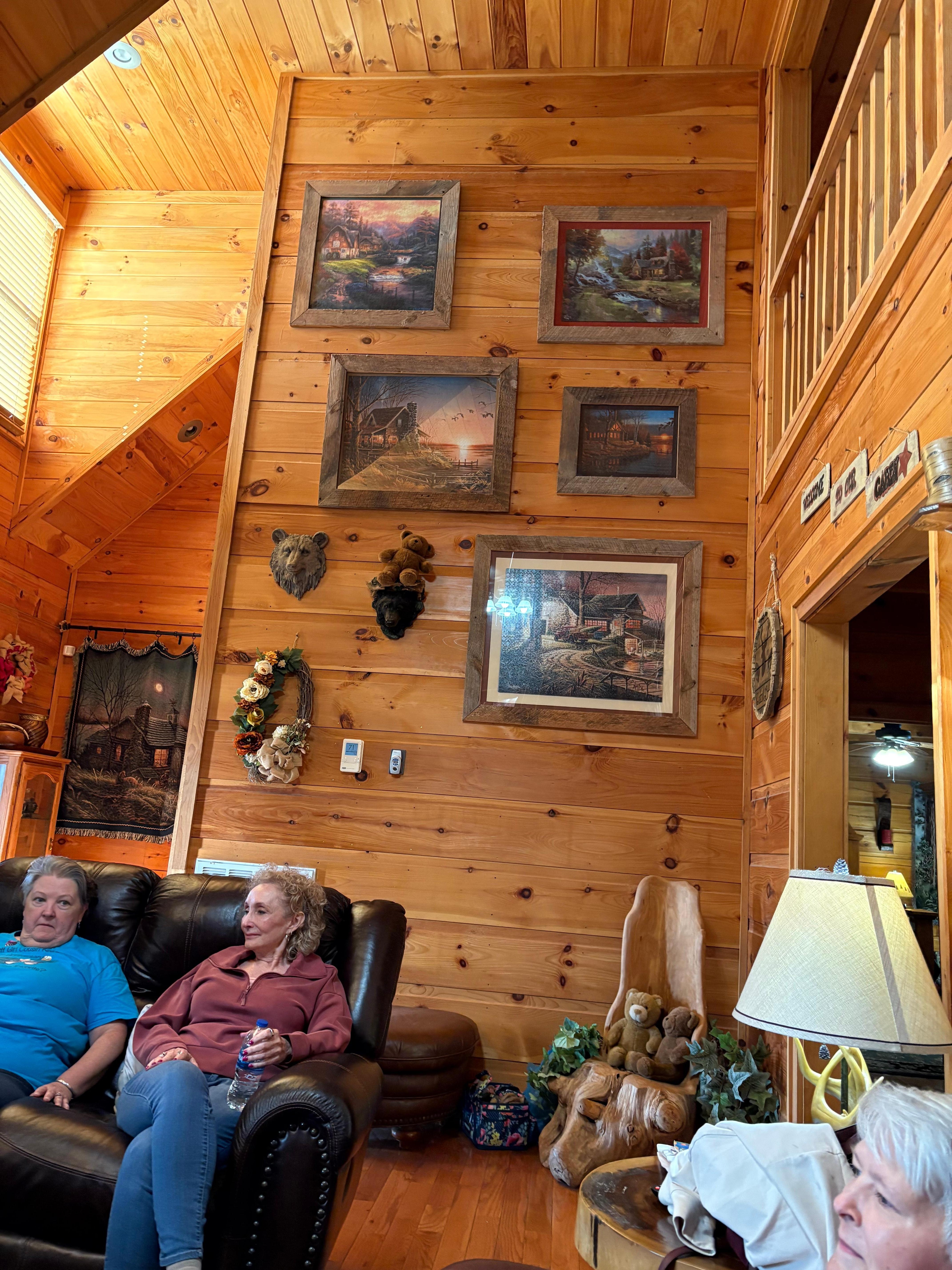 High ceiling in living room