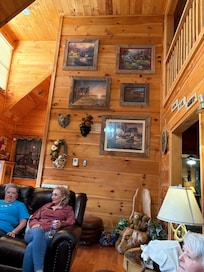 High ceiling in living room