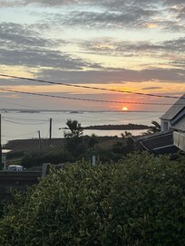 Sonnenuntergang über Roscoff vom Ferienhaus aus