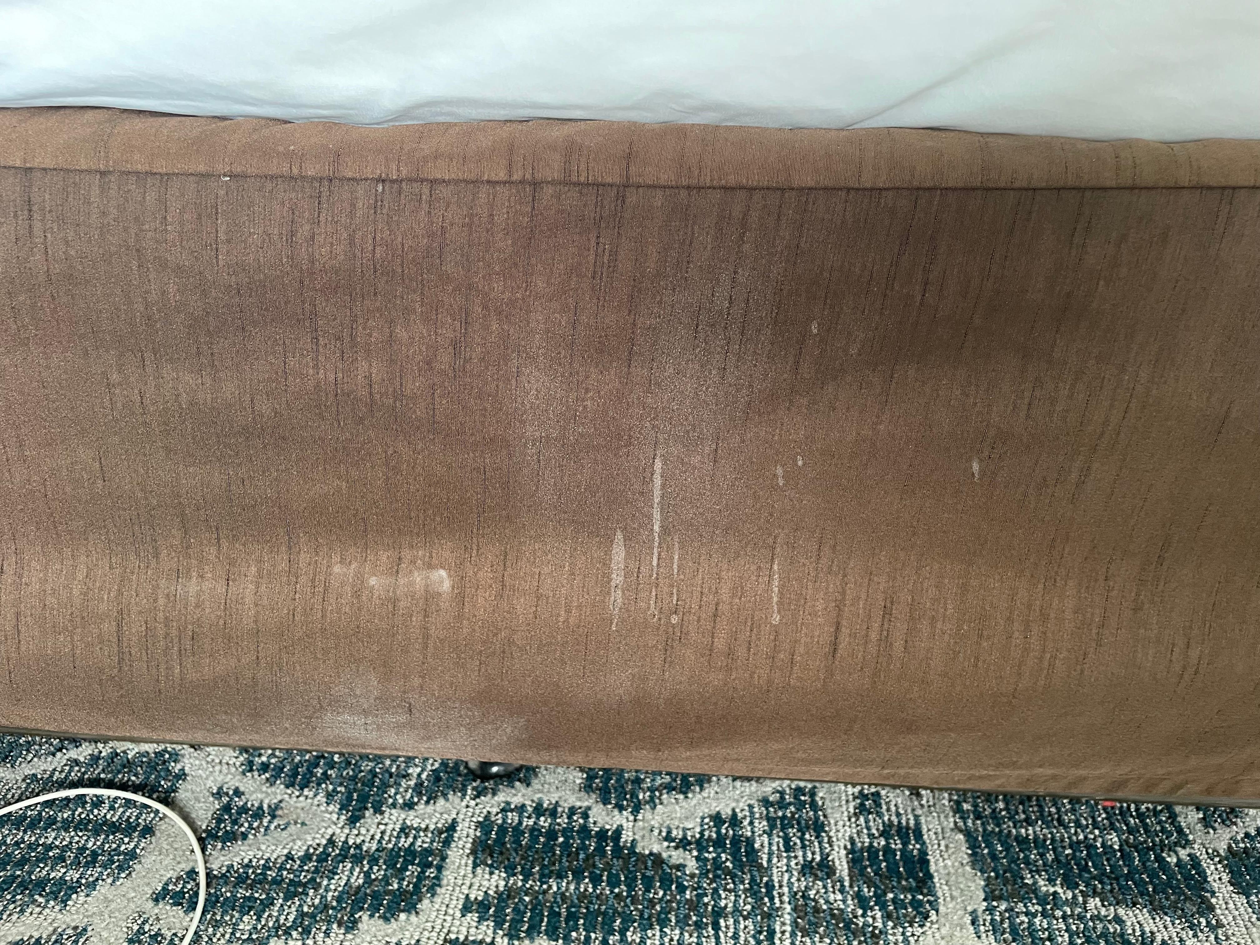 White stains on the bed