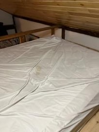 Stained mattress cover