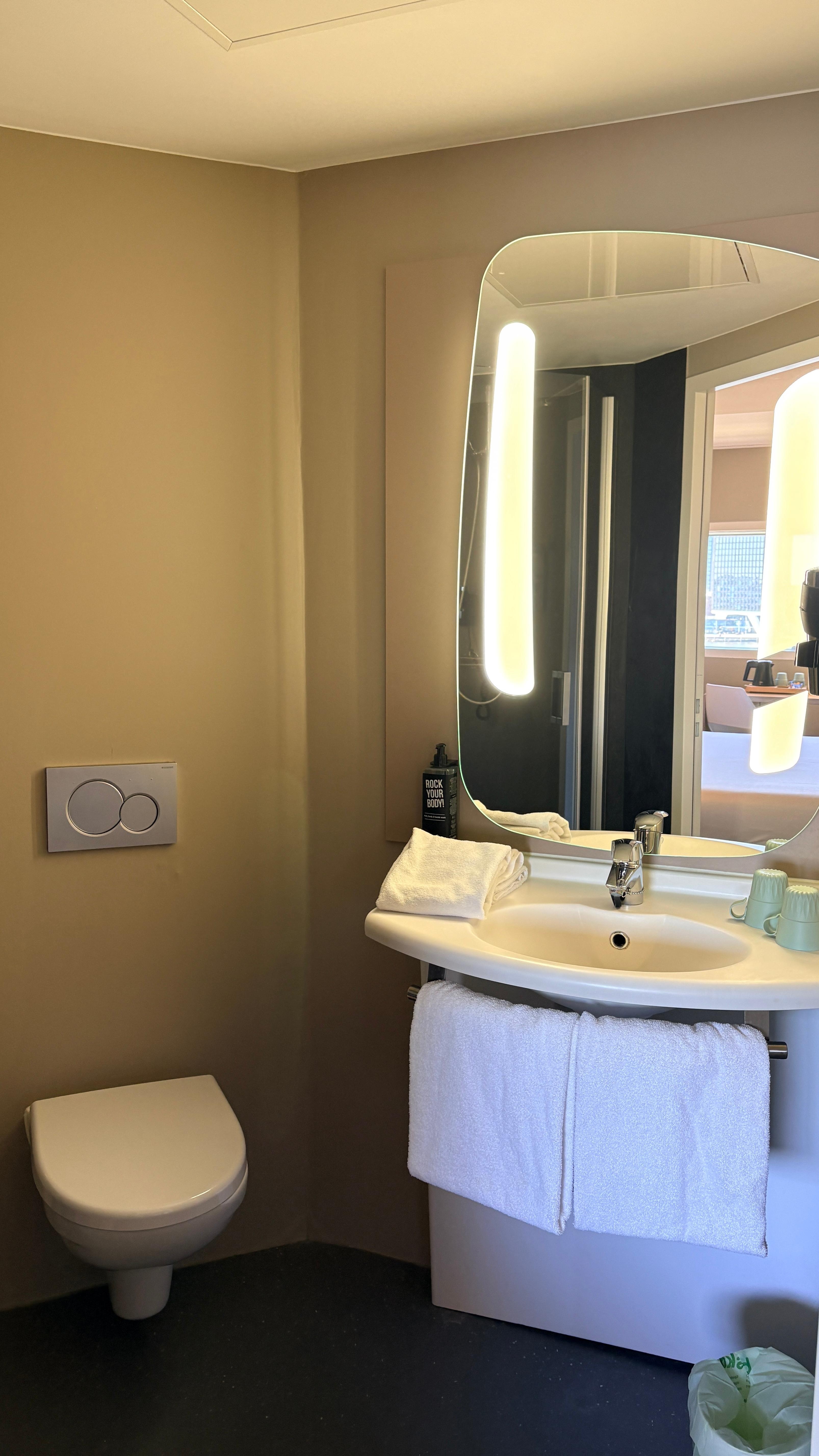 Bathroom as well lit and I had plenty of towels