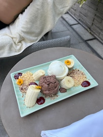 Banana split at the pool