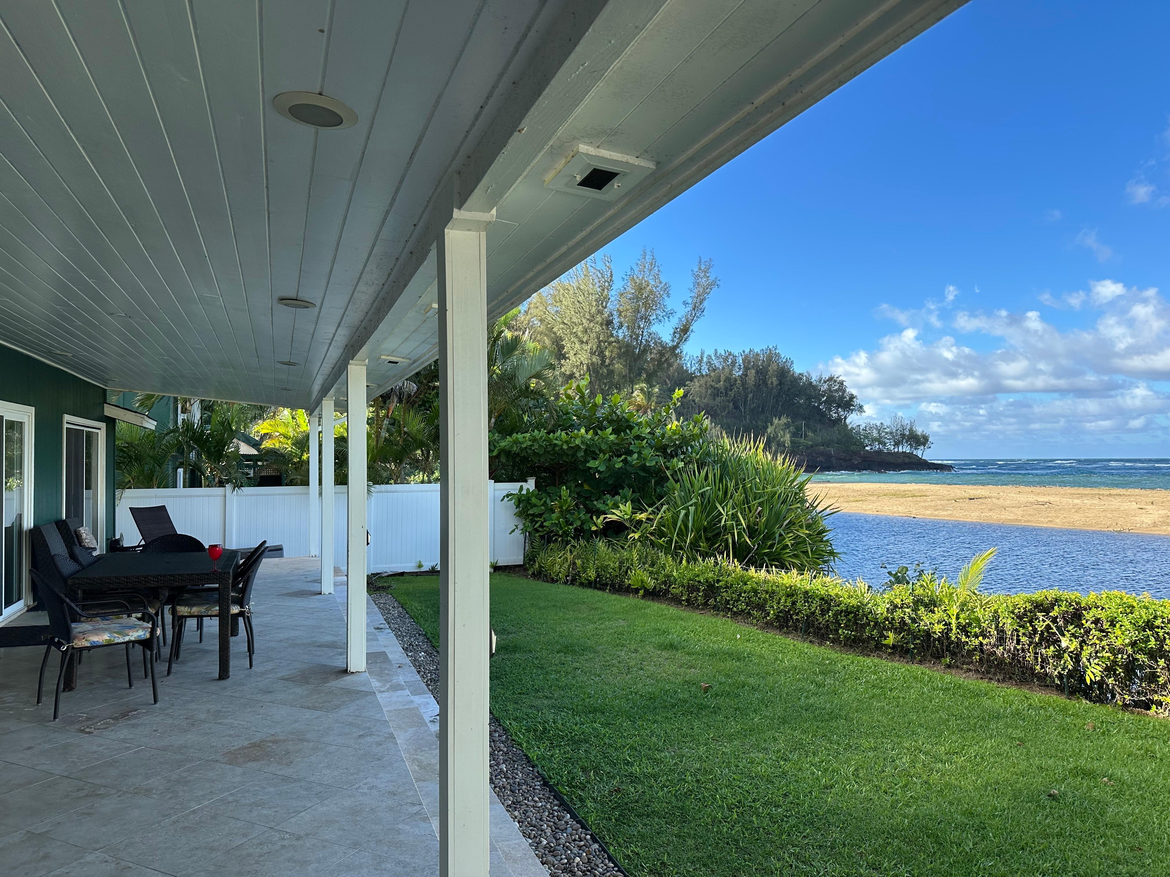 Part of lanai. Runs the whole length of house and plenty of seating