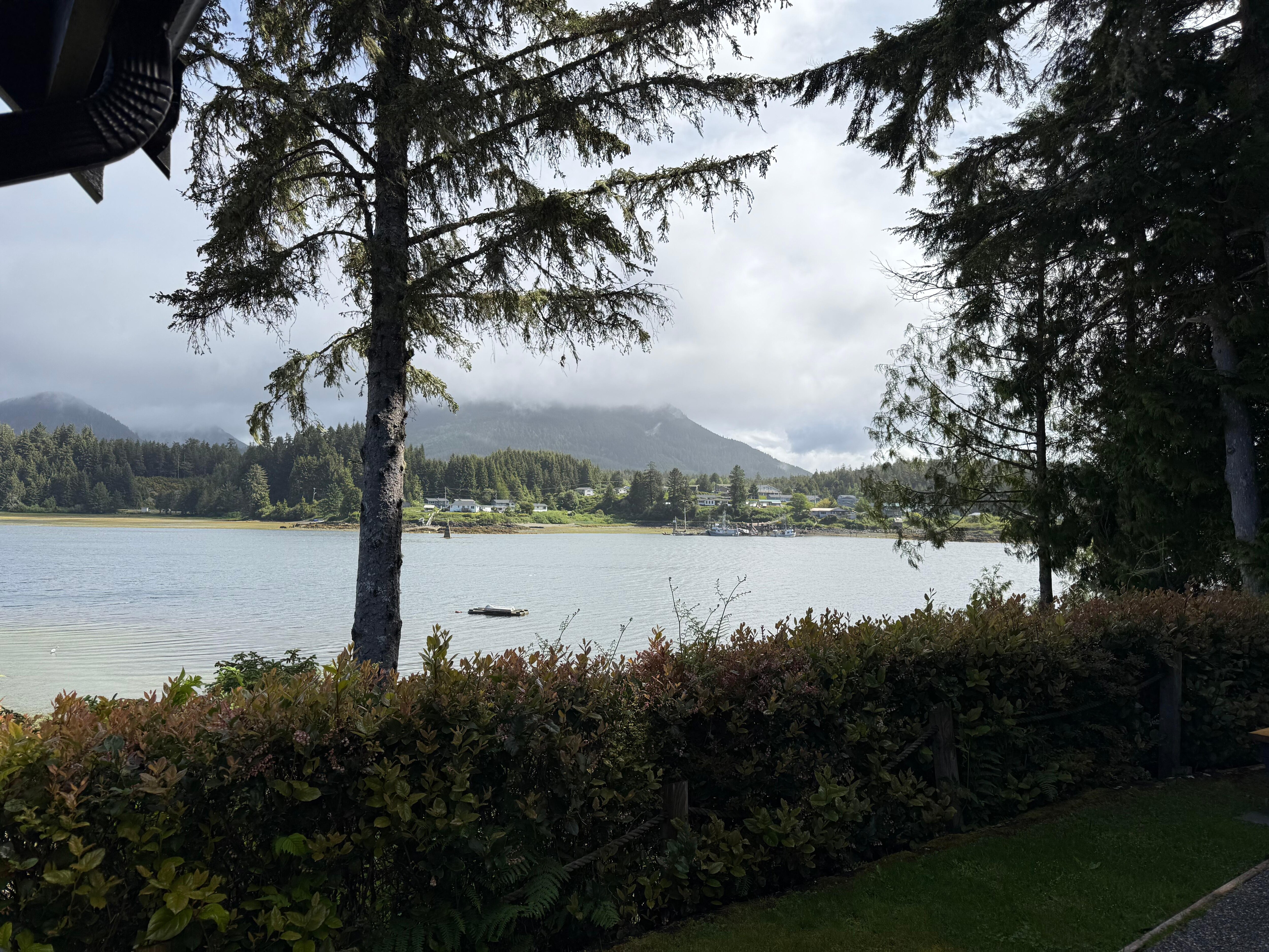 View from hot tub area