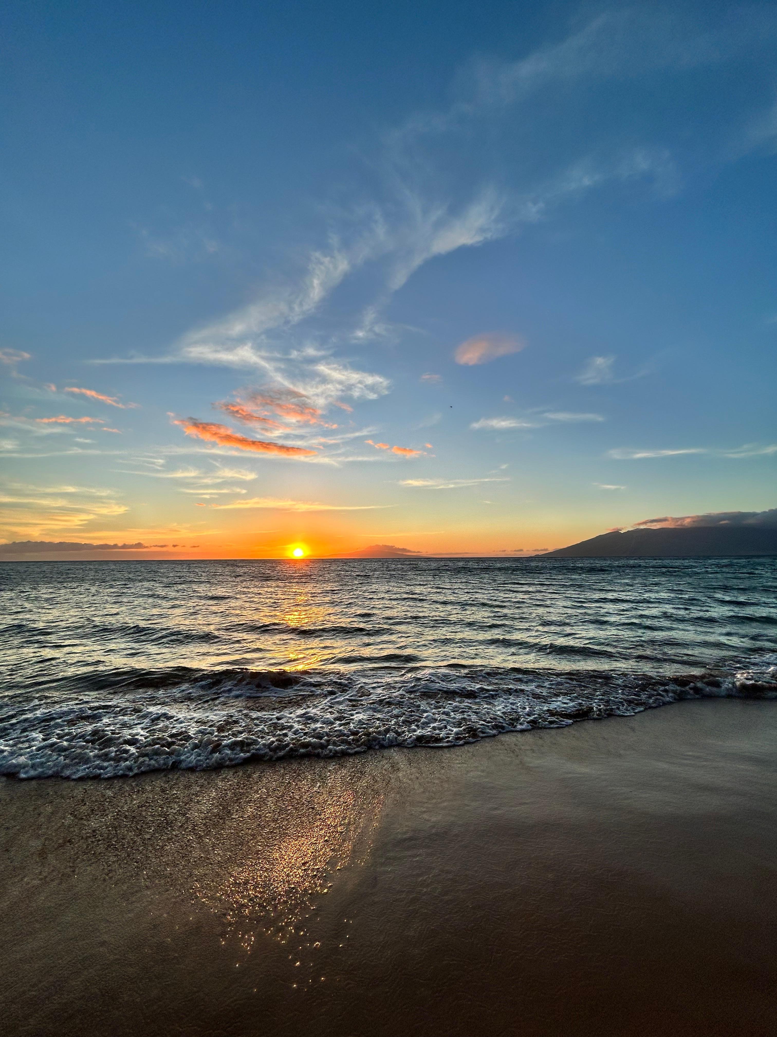 The beach in front of the pavilion 