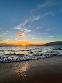 The beach in front of the pavilion