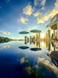 Reflections in the pool