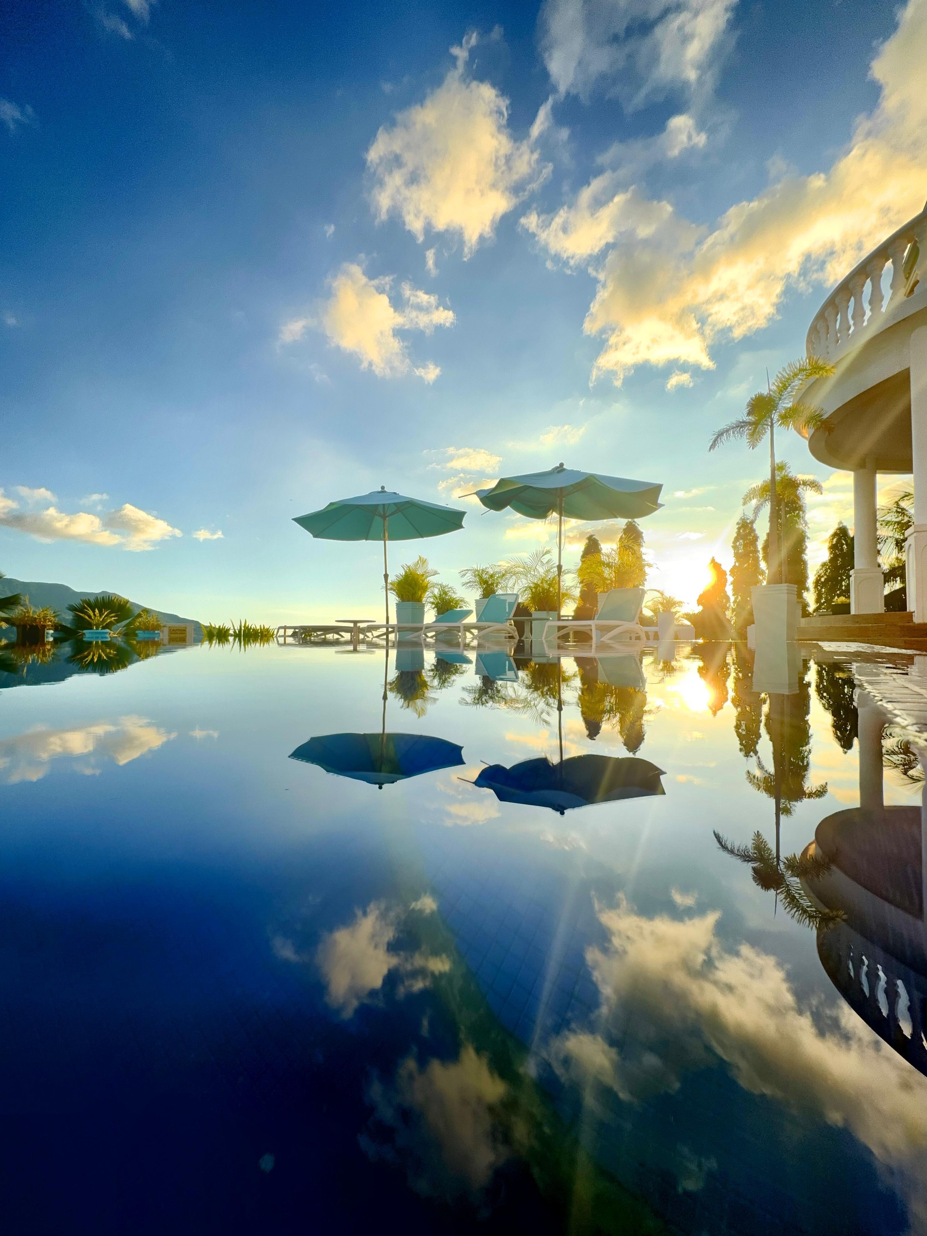 Reflections in the pool