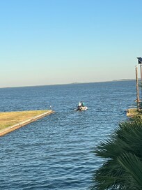 Right at the canal entrance