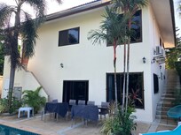 The rear aspect of the villa