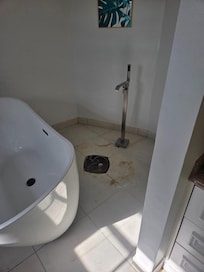 Tub had to be removed. We never used it.