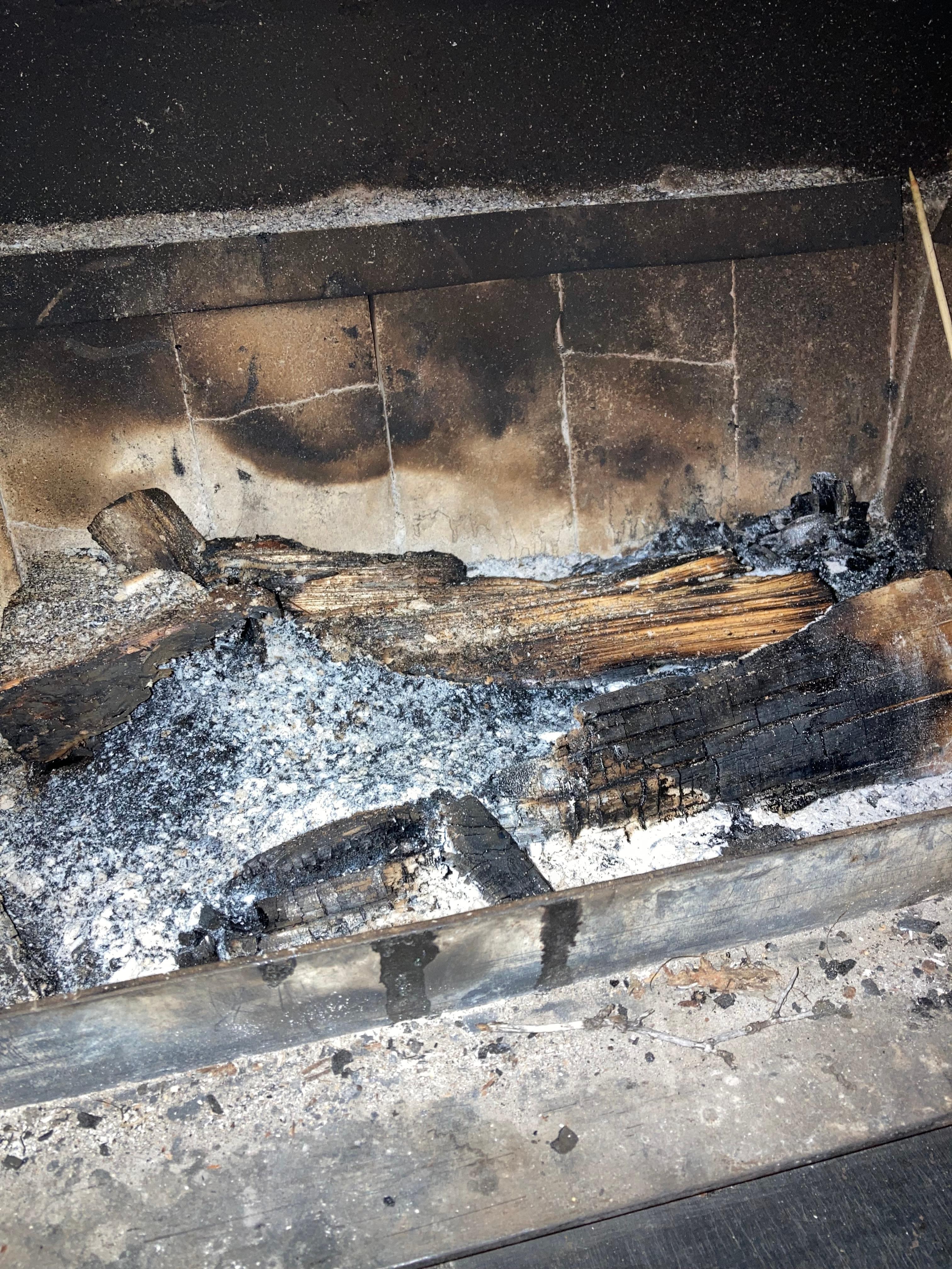 Fire was not cleaned out the house smelled when we got there and the odor made my sister sick