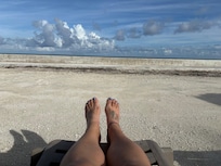 The “beach”. Swimming in the ocean wasn’t recommended here- lots of seagrass