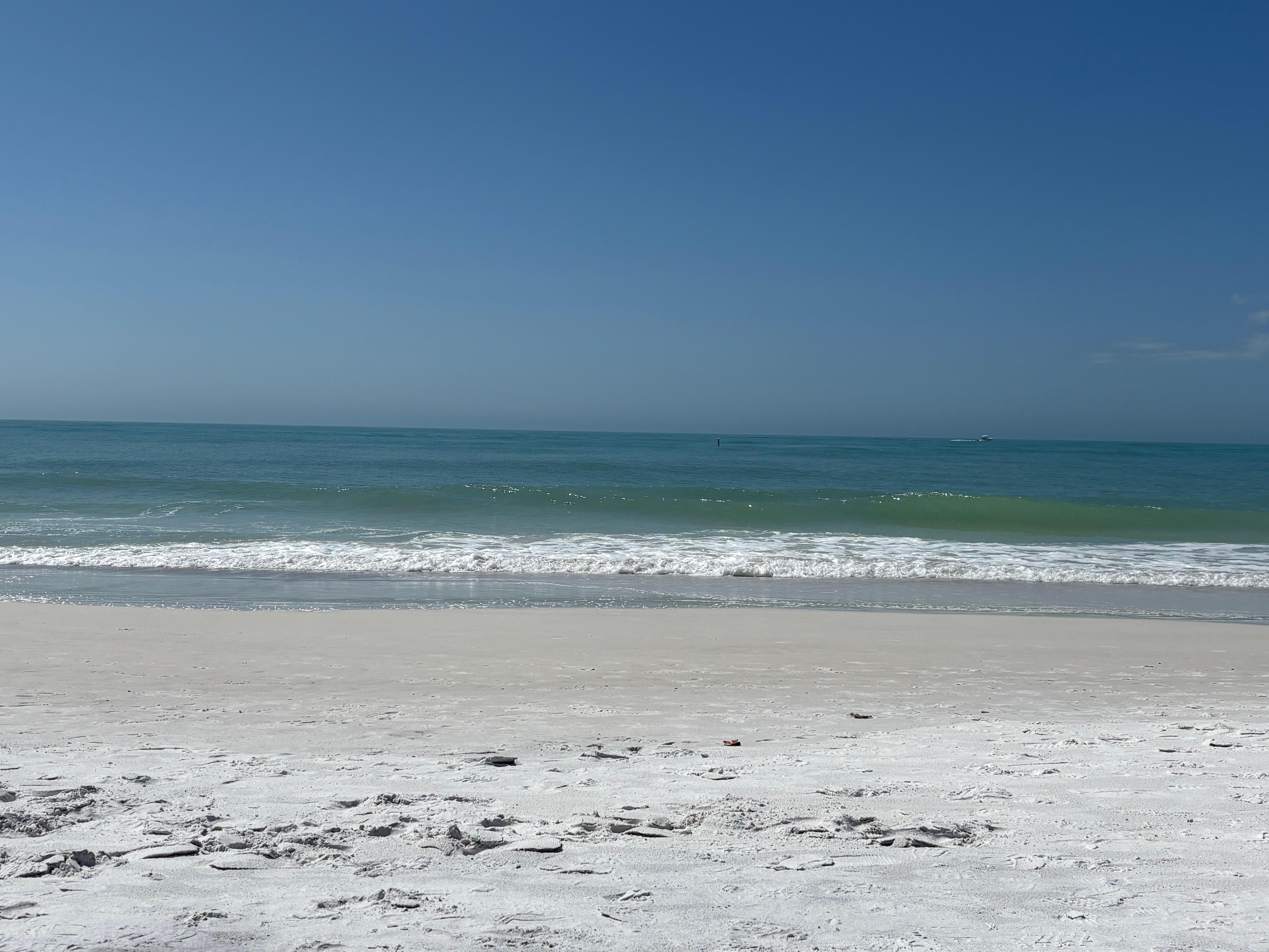 The beach just steps away. 