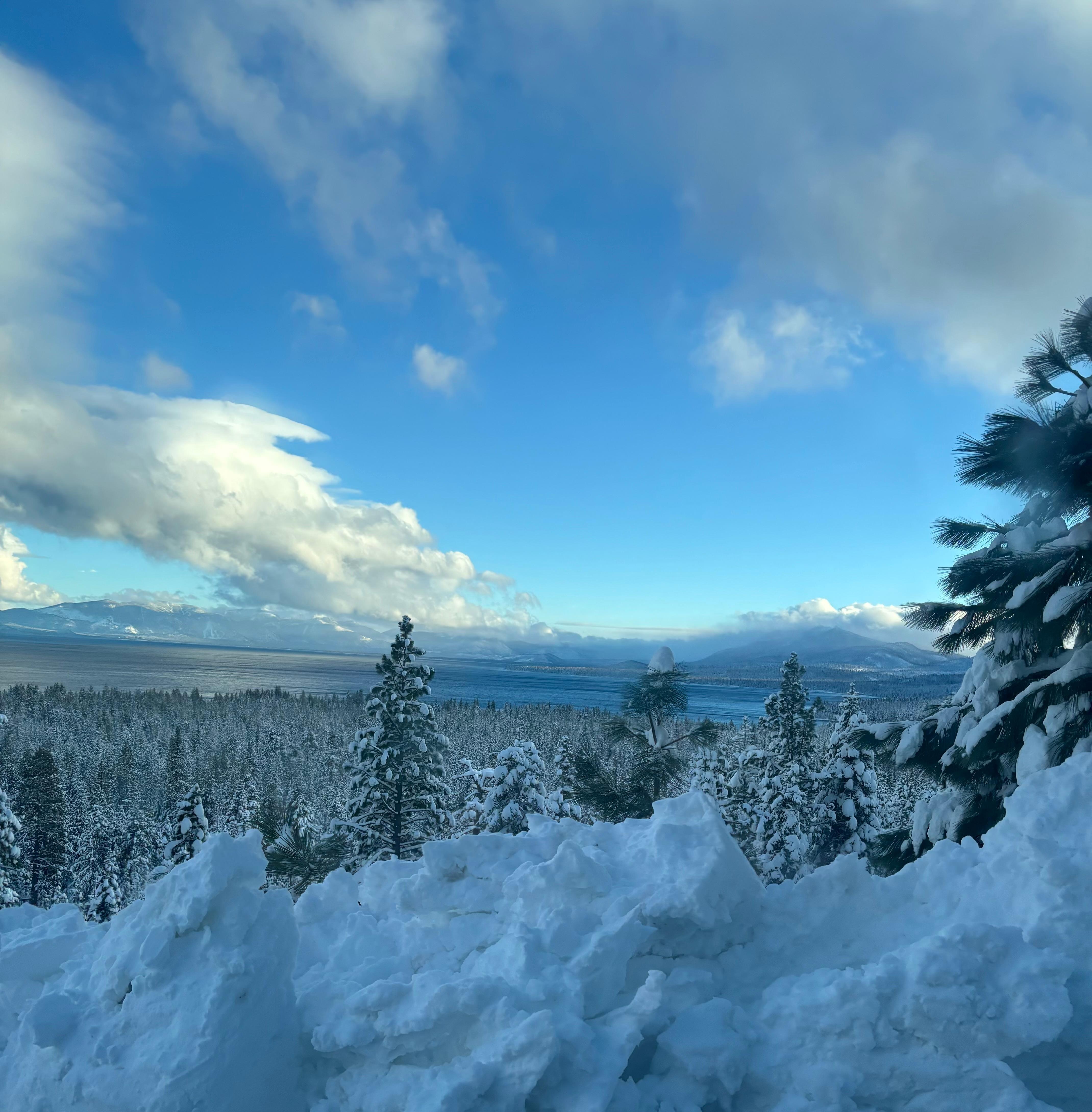 Lake view on the way down.