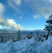 Lake view on the way down.