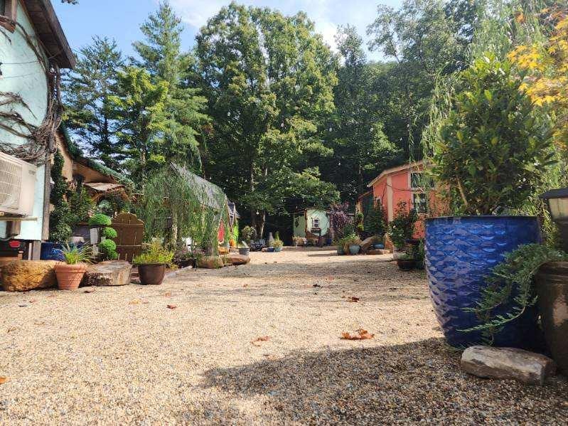 View down the main walkway into the shire.