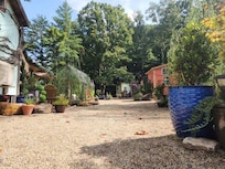 View down the main walkway into the shire.