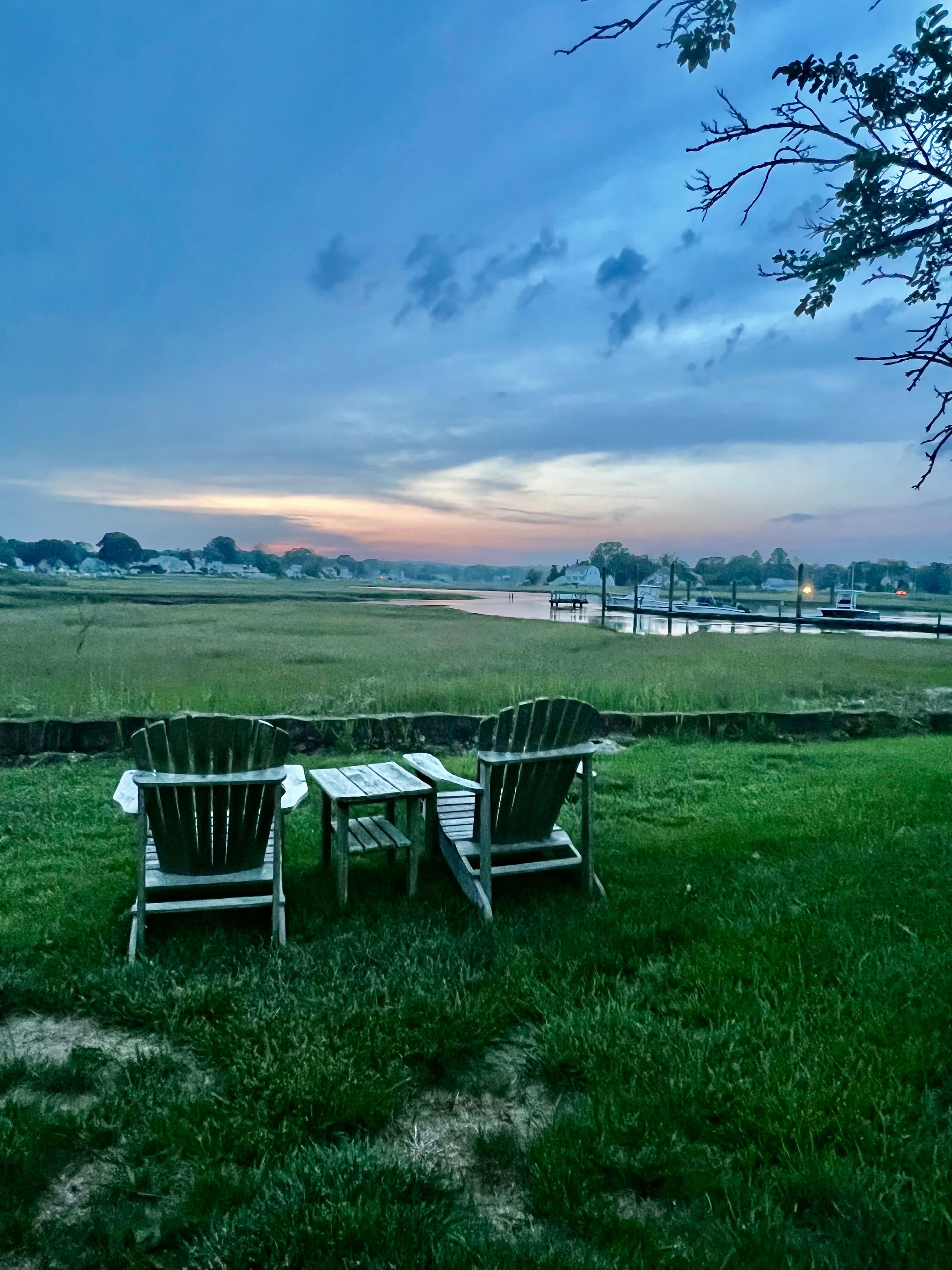 The peaceful and relaxing view from the deck in back.
