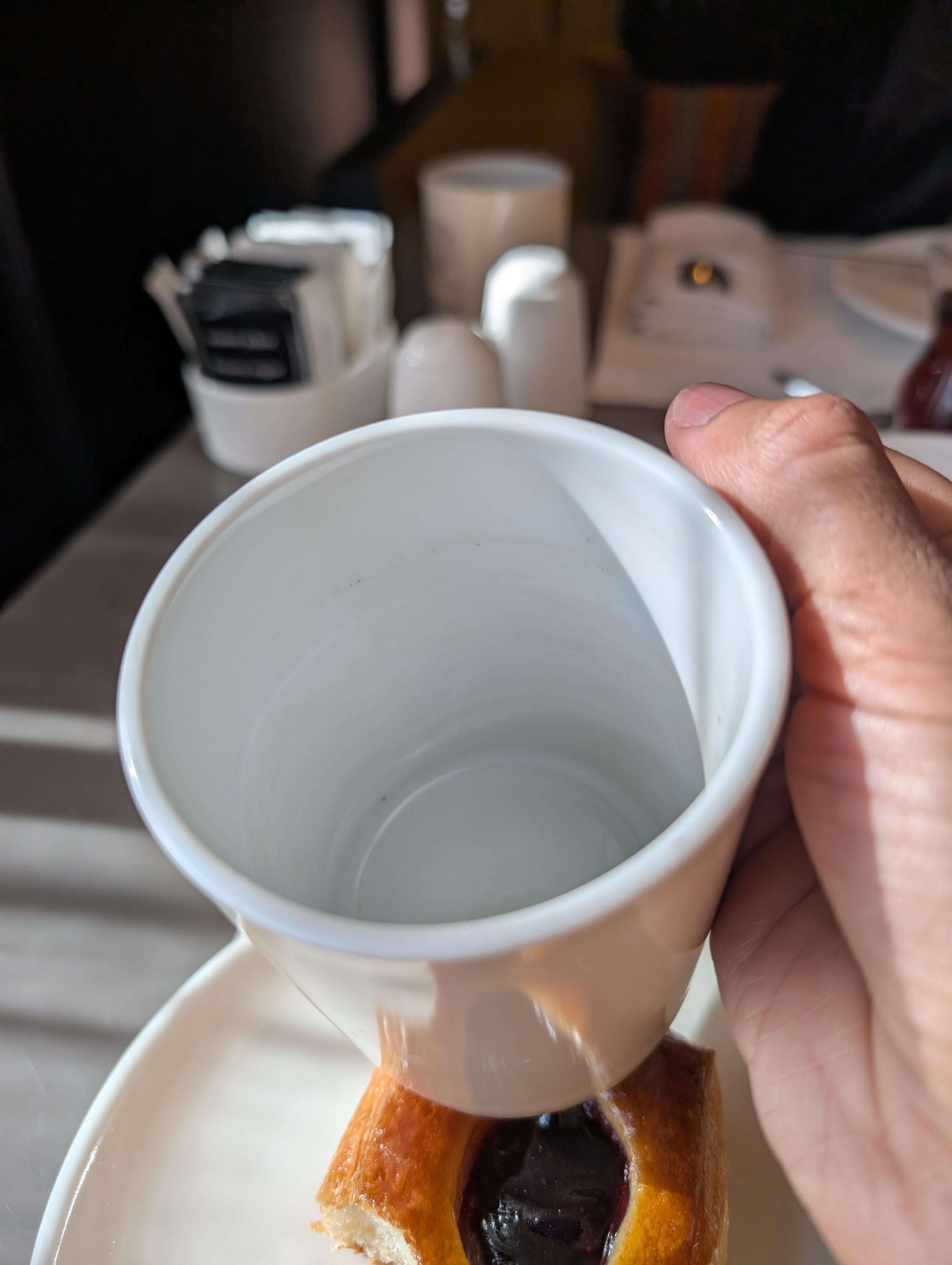 dirty cup at breakfast