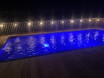 Pool at night.