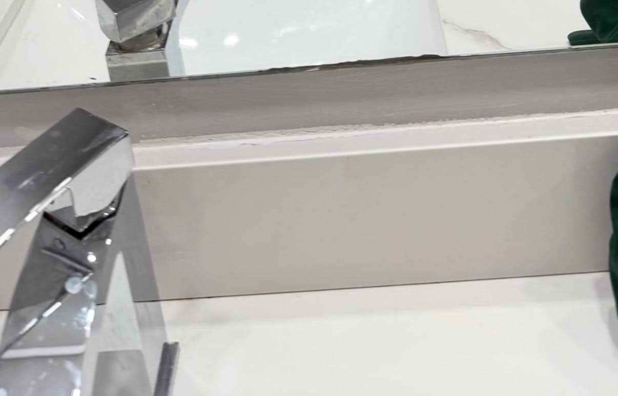 bathroom on second floor messy paint job