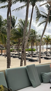 One view of the beach from the breakfast buffet restaurant.