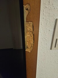 Broken door frame