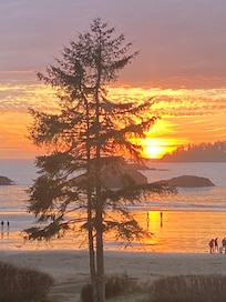 View from our room beautiful sun set