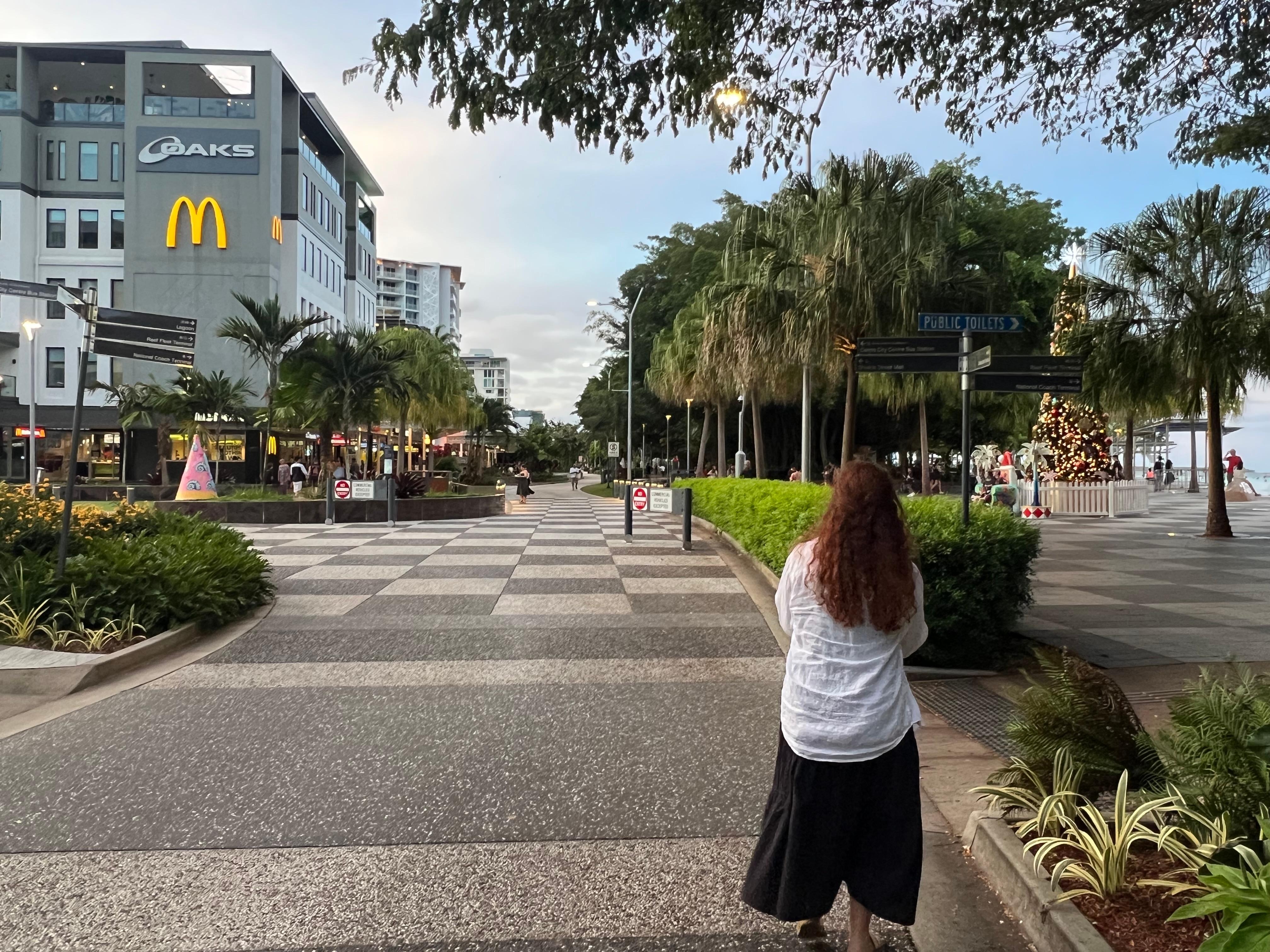 Lovely walking area all along the waterfront side of hotel. 
