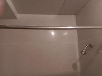 no shower curtian so no showers
