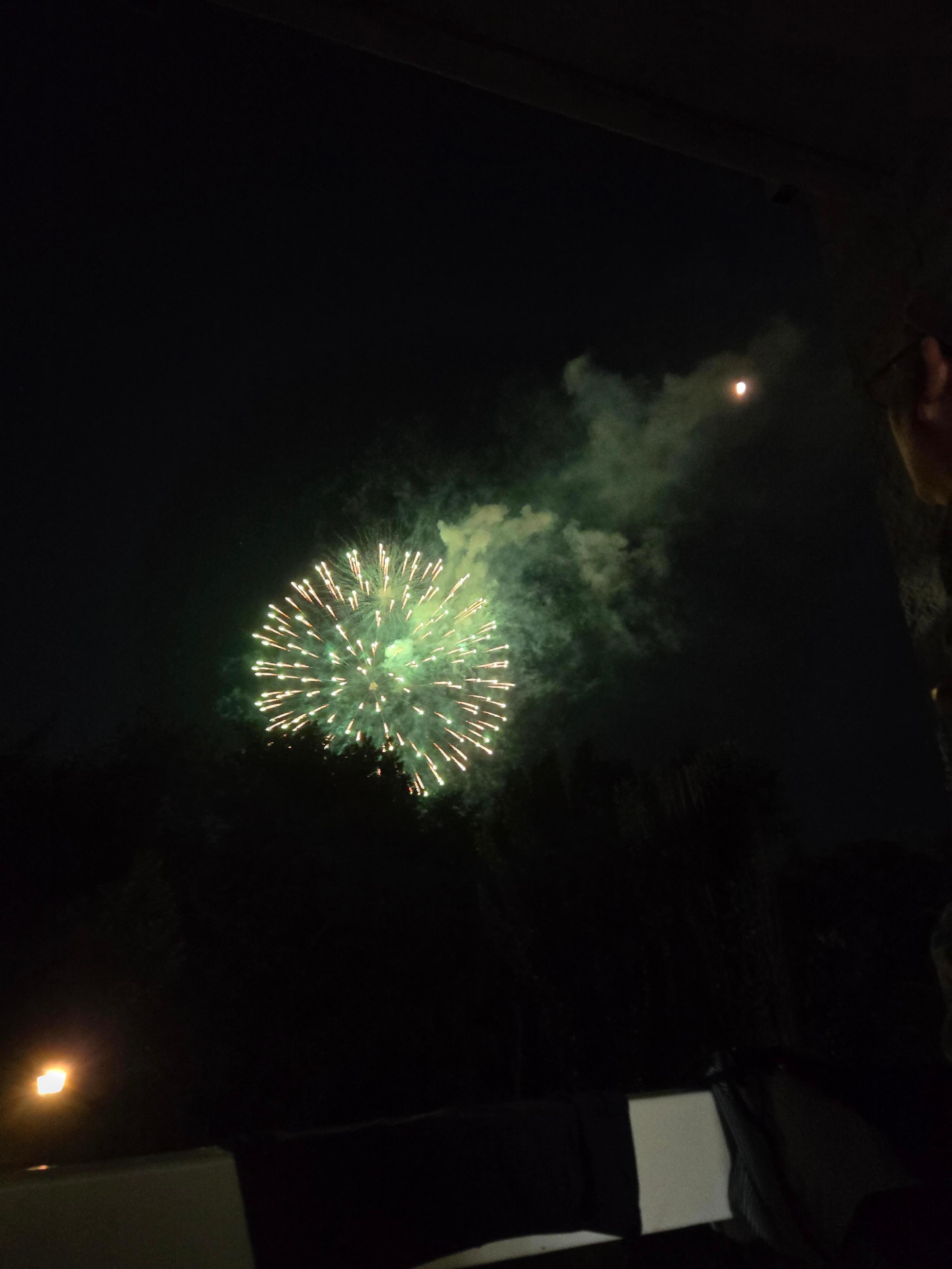 Firework from patio