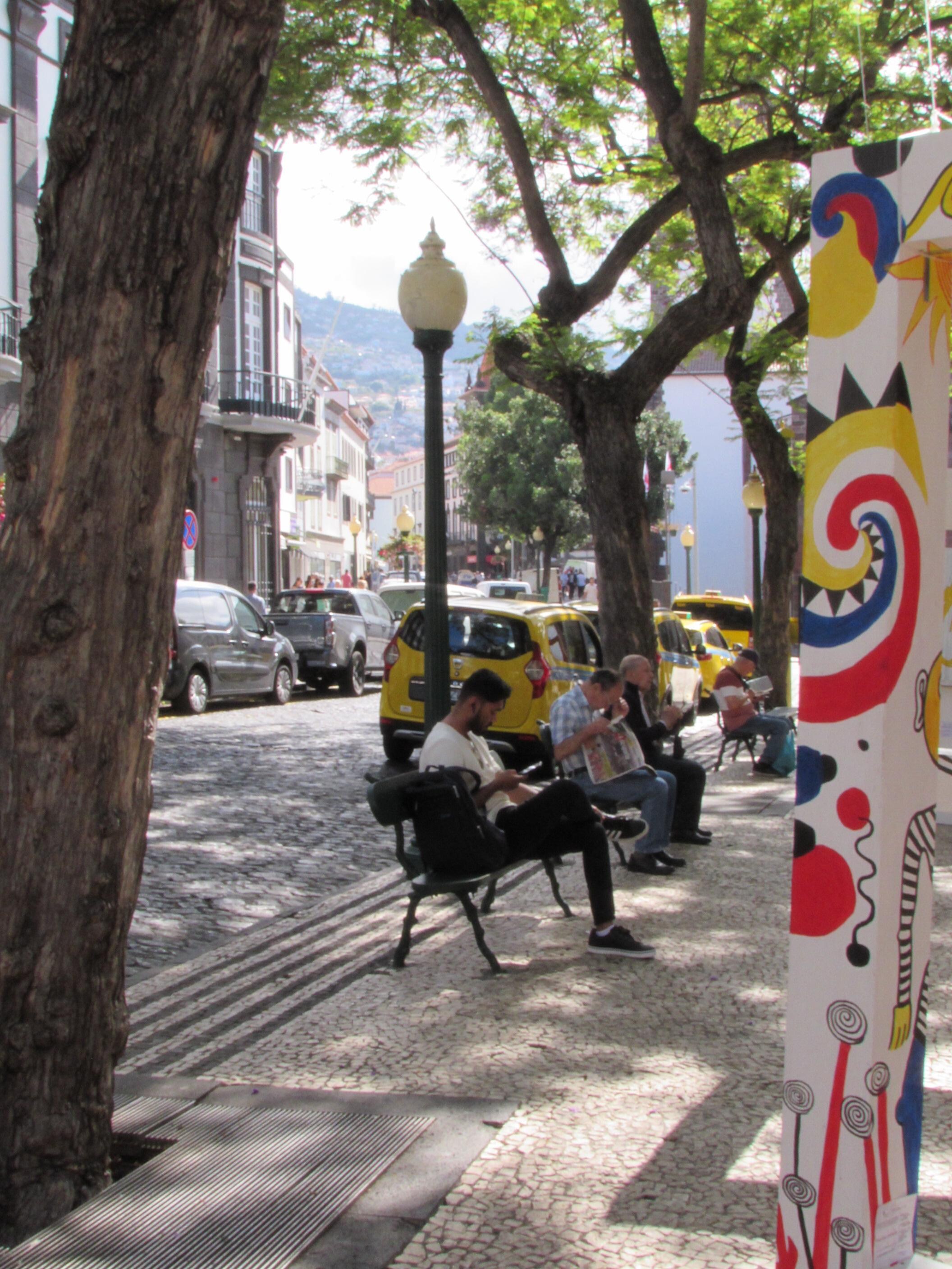Sculptures and art work along the streets