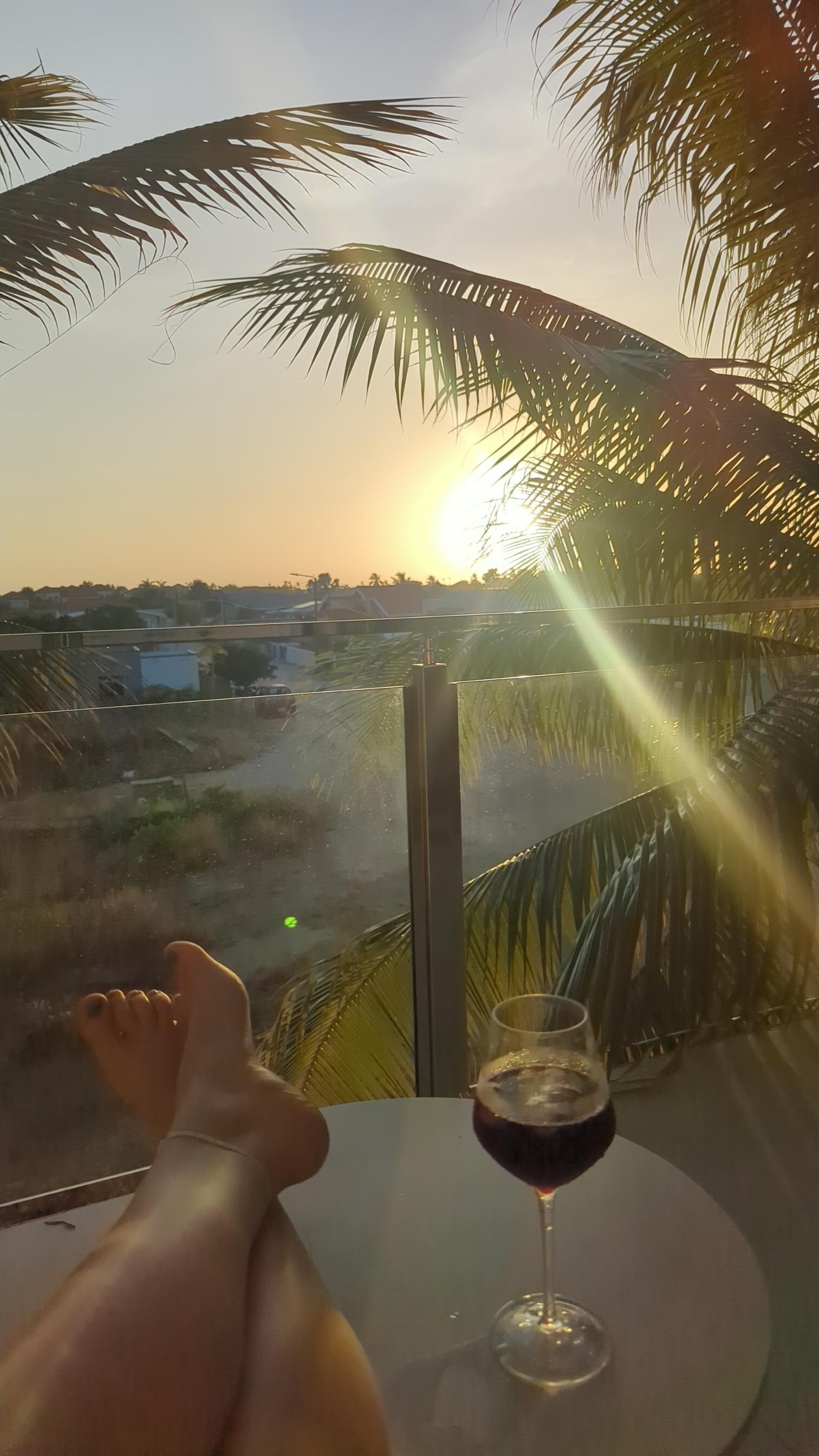 Sunset on the deck