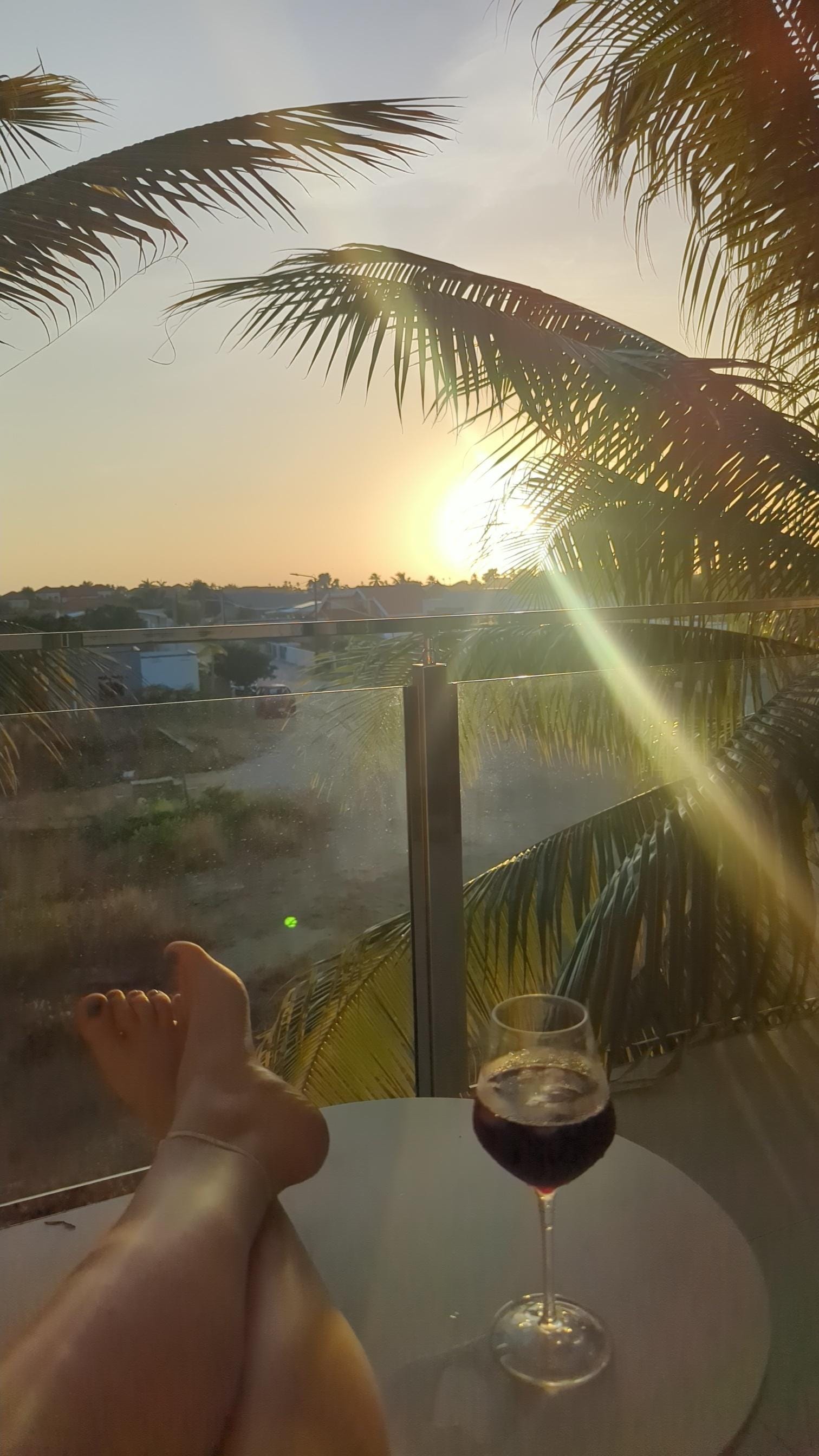 Sunset on the deck
