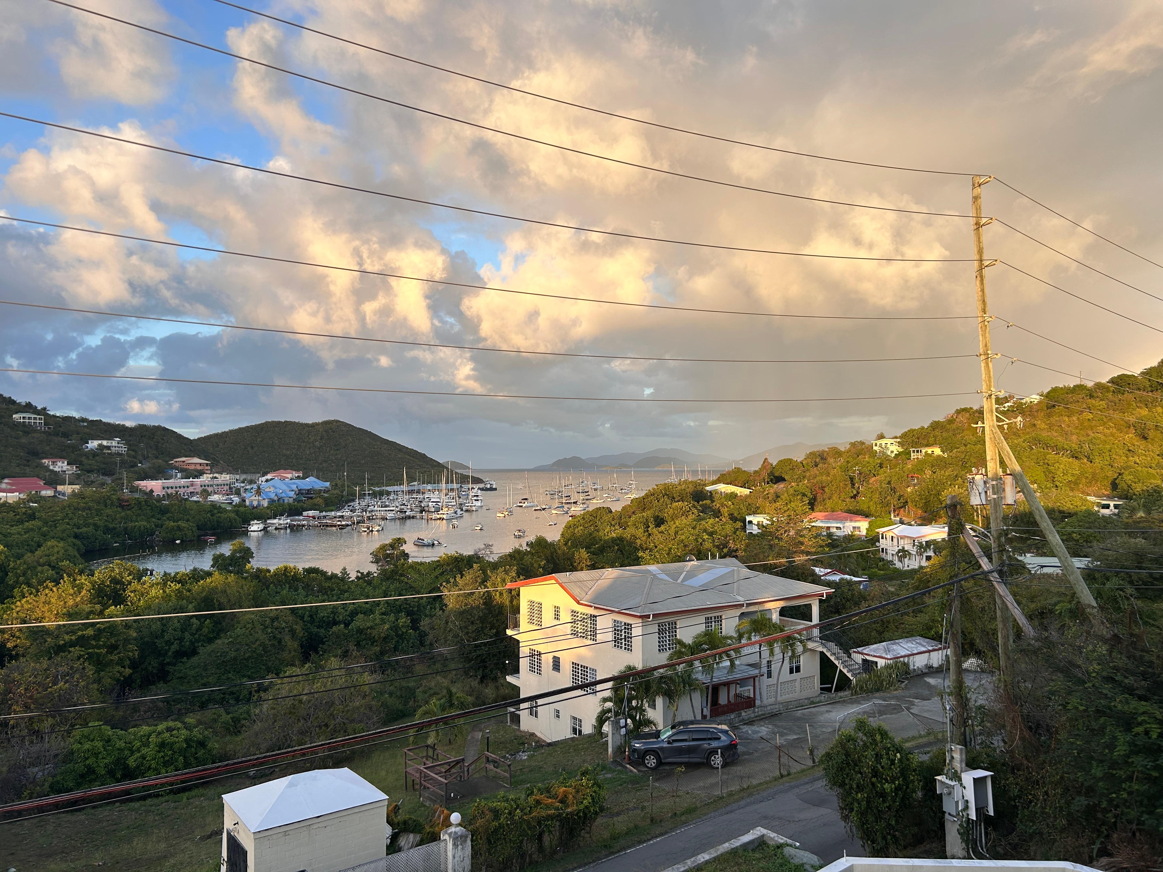 This is the view from the hotel balcony where breakfast is served.