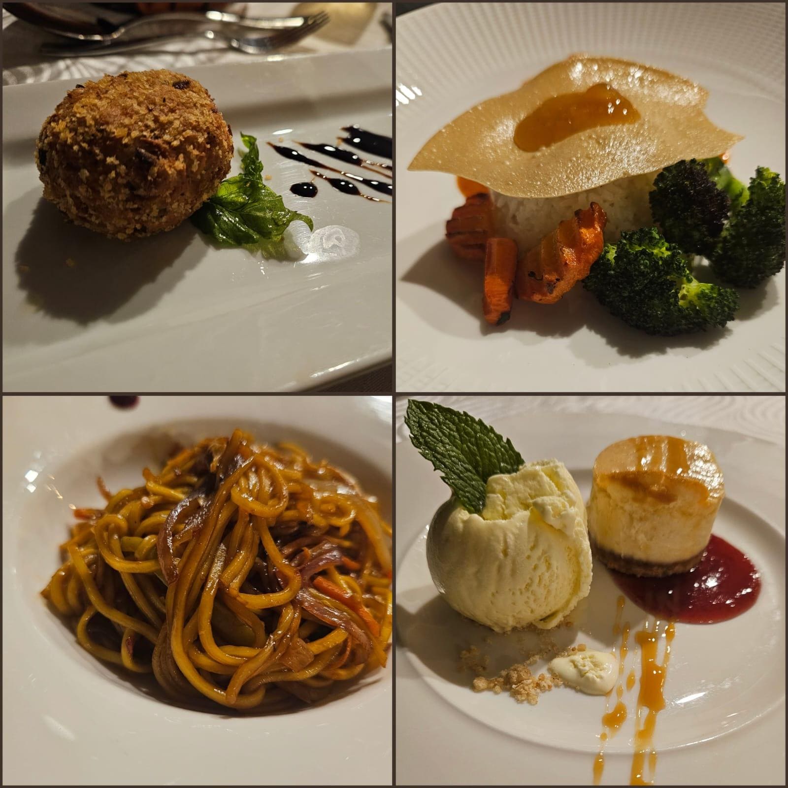 Perfectly cooked and wonderfully presented food.