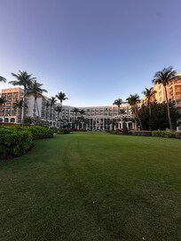 Hotel is split down the middle, left is Wyndham, right is Margaritaville.