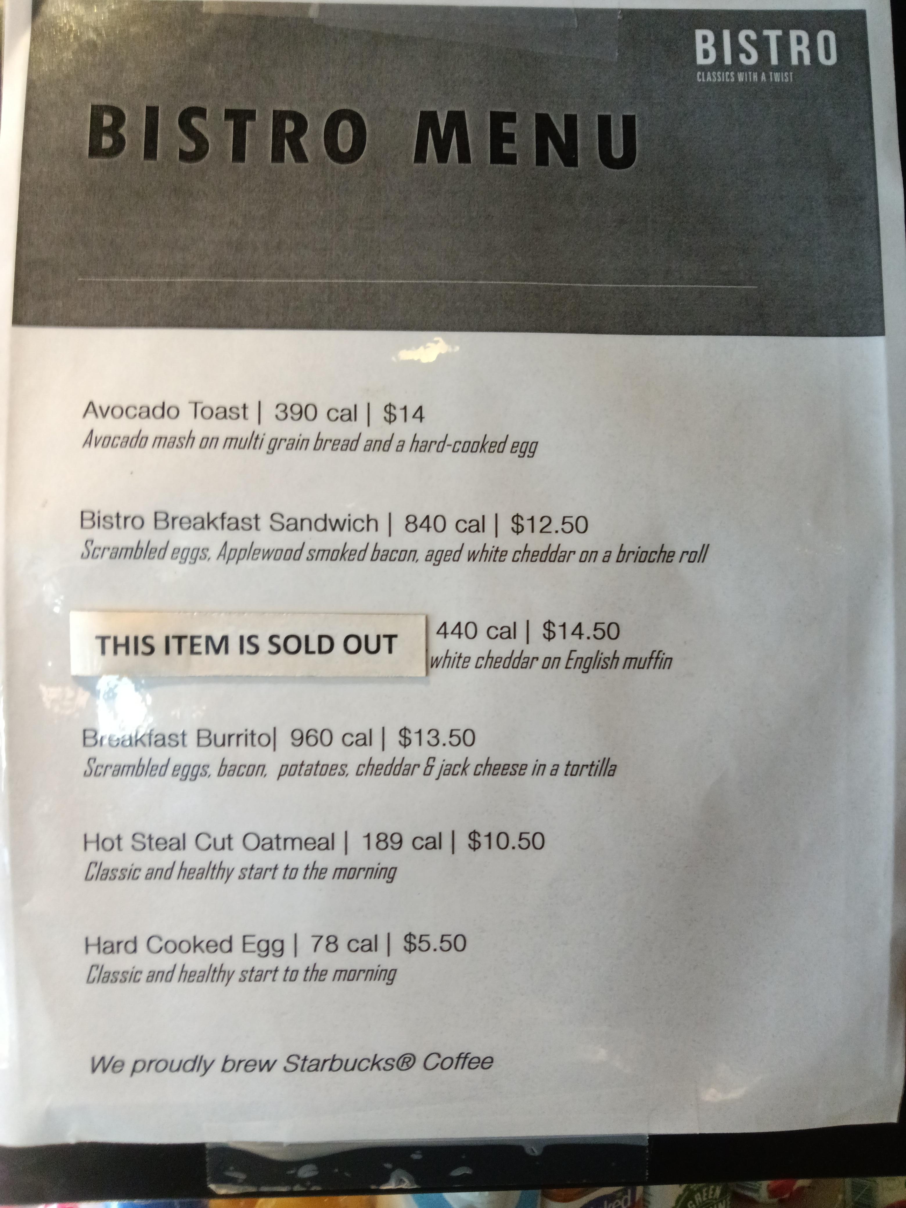 These are the prices that Marriott establishments charge their customers for breakfast and coffee ($5:50) per person. So, if you have a family of 4 people it would be an additional $100 for just breakfast!!!