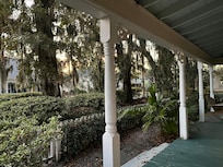 View from secluded front porch