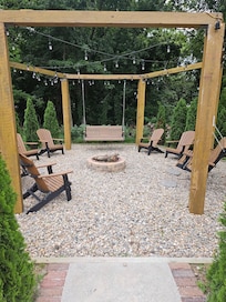 We grabbed coffee from the lobby and sat outside. They have numerous areas like this to enjoy.
