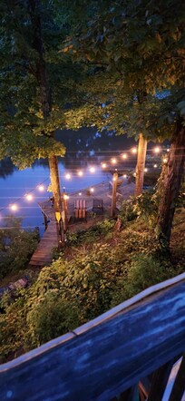 Evening view of pier