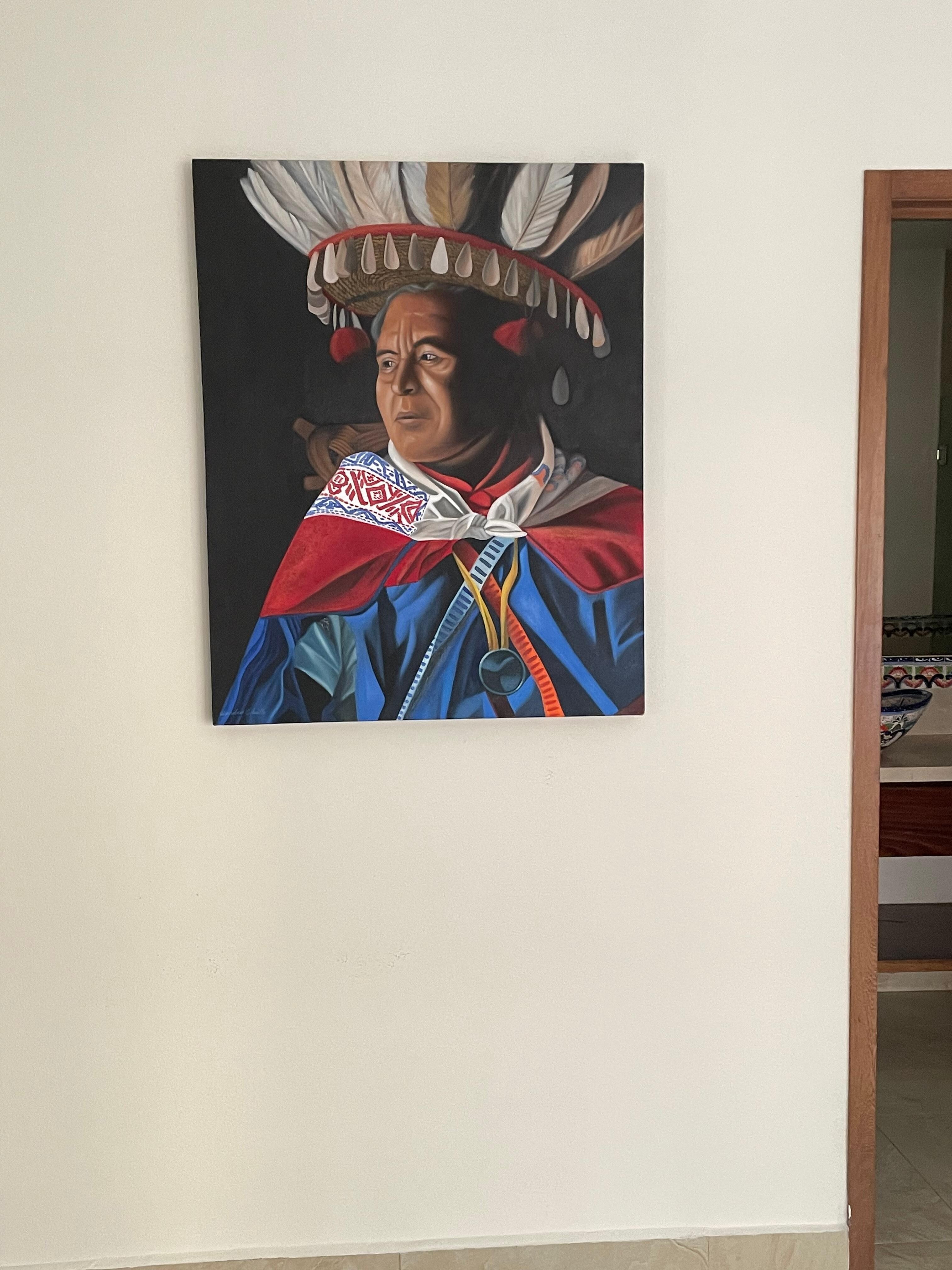 Local artwork in room