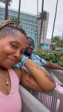 Chilling around pool area