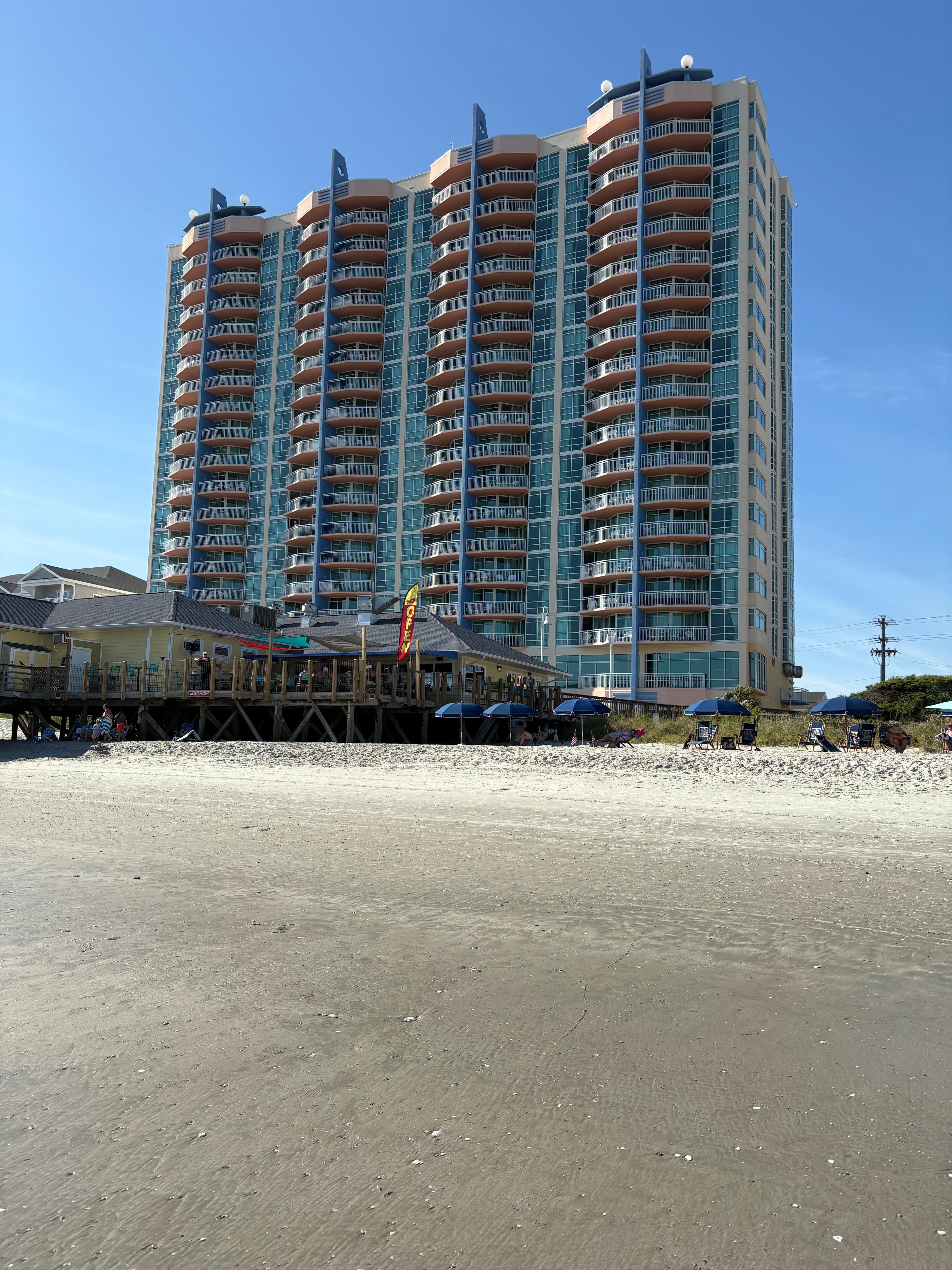 View of Condos from Beach 
